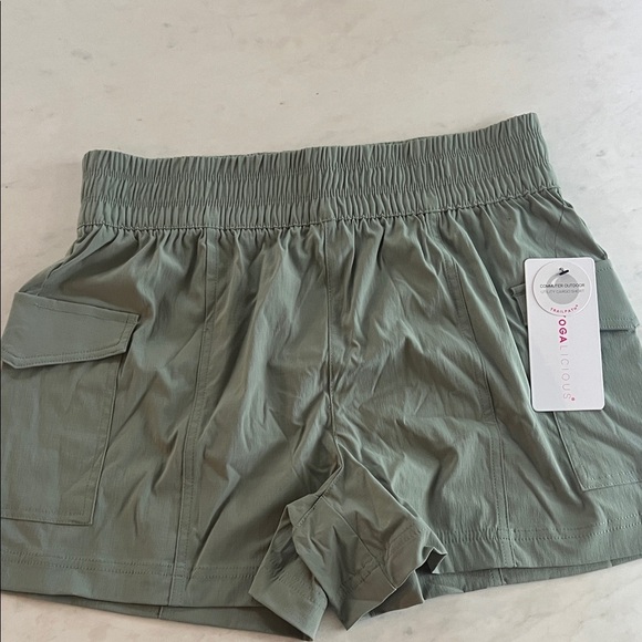 Yogalicious Women's Athletic Shorts in Sage - Picture 1 of 4
